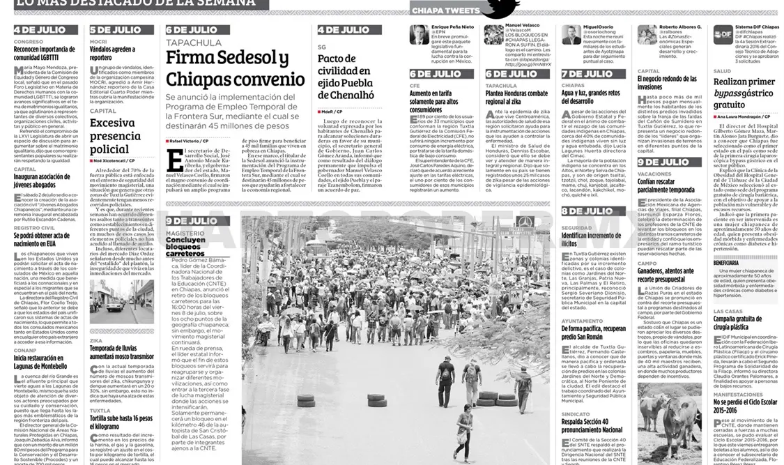LO MÁS DESTACADO DE LA SEMANA