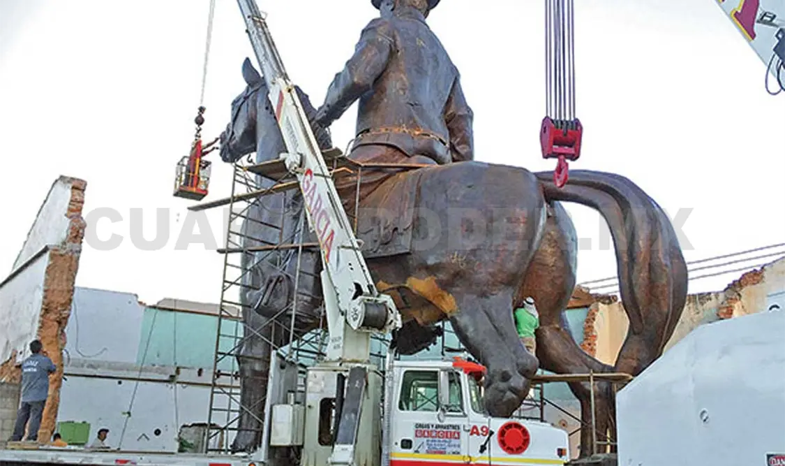 La escultura también genera una alteración visual en el Centro Histórico. Cortesía