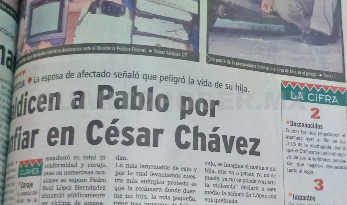 Siniestro pasado: Maldicen a Pablo por confiar en César Chávez