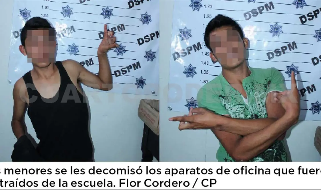 Niños detenidos por robar