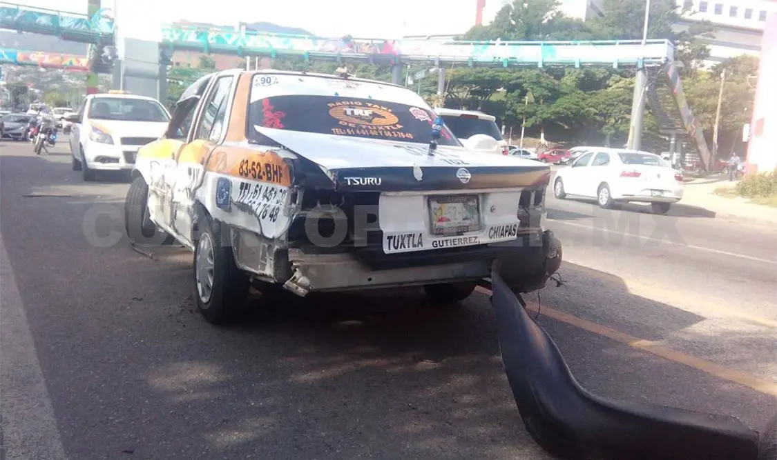 Joven lesionada en fuerte accidente vial