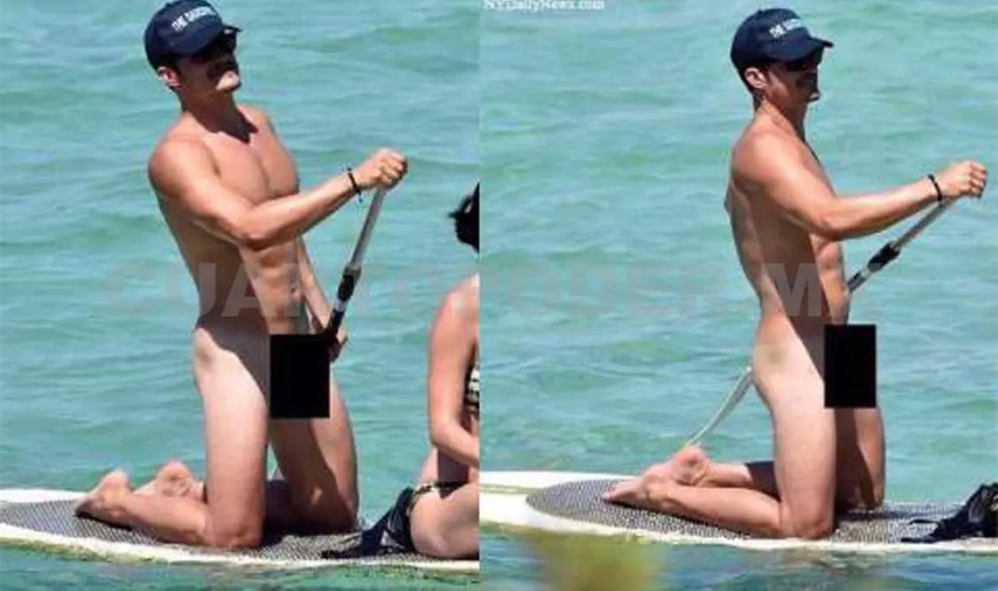 Captan a Orlando Blom completamente desnudo