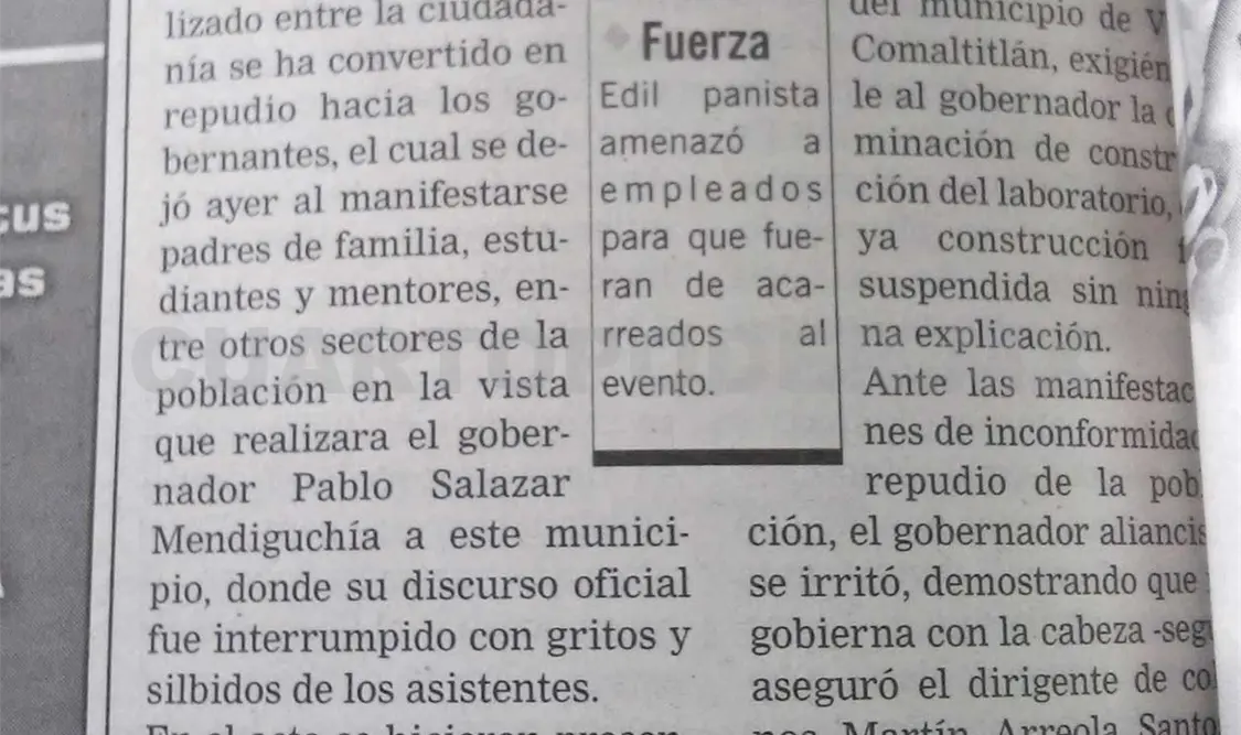 El gobernador aliancista se irritó, demostrando que no gobierna con la cabeza, dijo Martín Arreola. CP