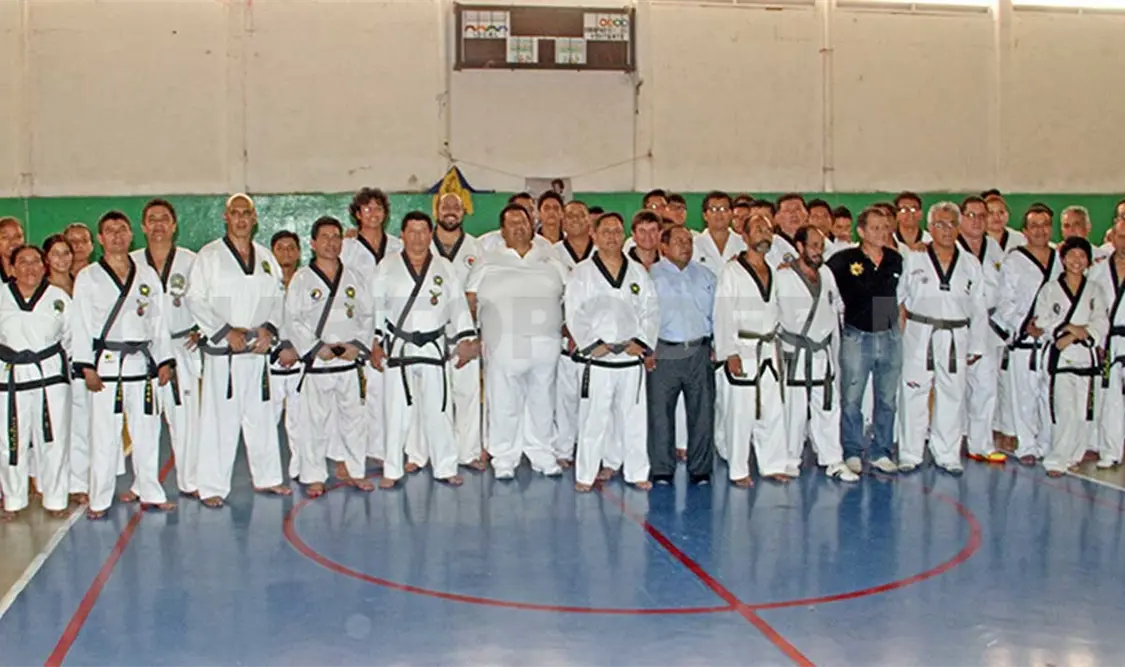 El homenaje reunió a todos los practicantes del Tae Kwon Do . Cortesía