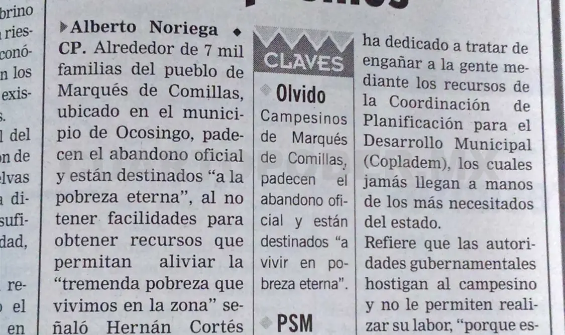 Las autoridades gubernamentales hostigan al campesino y no le permiten realizar su labor. CP