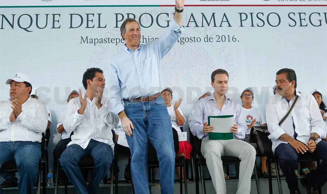 Meade Kuribreña inició diversos programas en Huixtla y Mapastepec, Chiapas. Notimex
