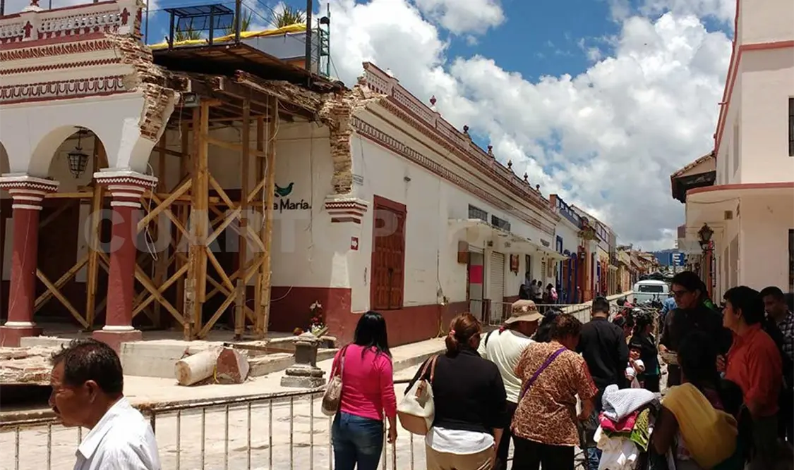 Aspecto de la casona del Centro Histórico de San Cristóbal, al día siguiente del trágico accidente. Manuel Martínez / CP