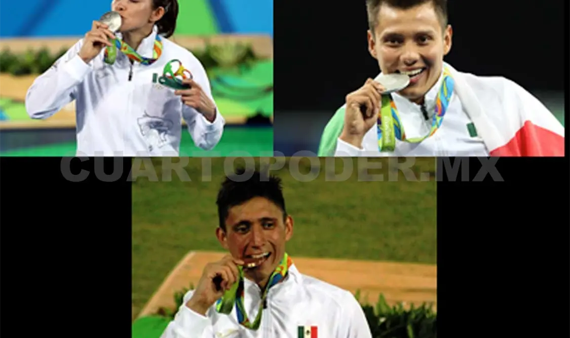 María del Rosario Espinoza, ganadora de plata en taekwondo, Germán Sánchez, obtuvo plata en plataforma de 10 metros, e Ismael Hernández, quien se alzó con el bronce en pentatlón. Agencias