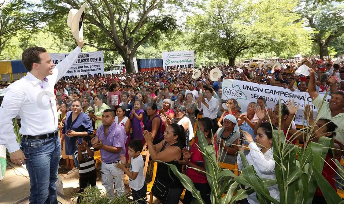 Beneficia Velasco Coello a mil productores de Venustiano Carranza. CP