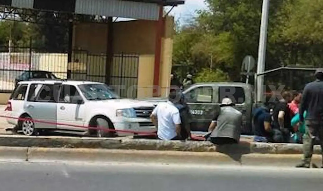 El espacio de la balacera fue salvaguardado por militares.