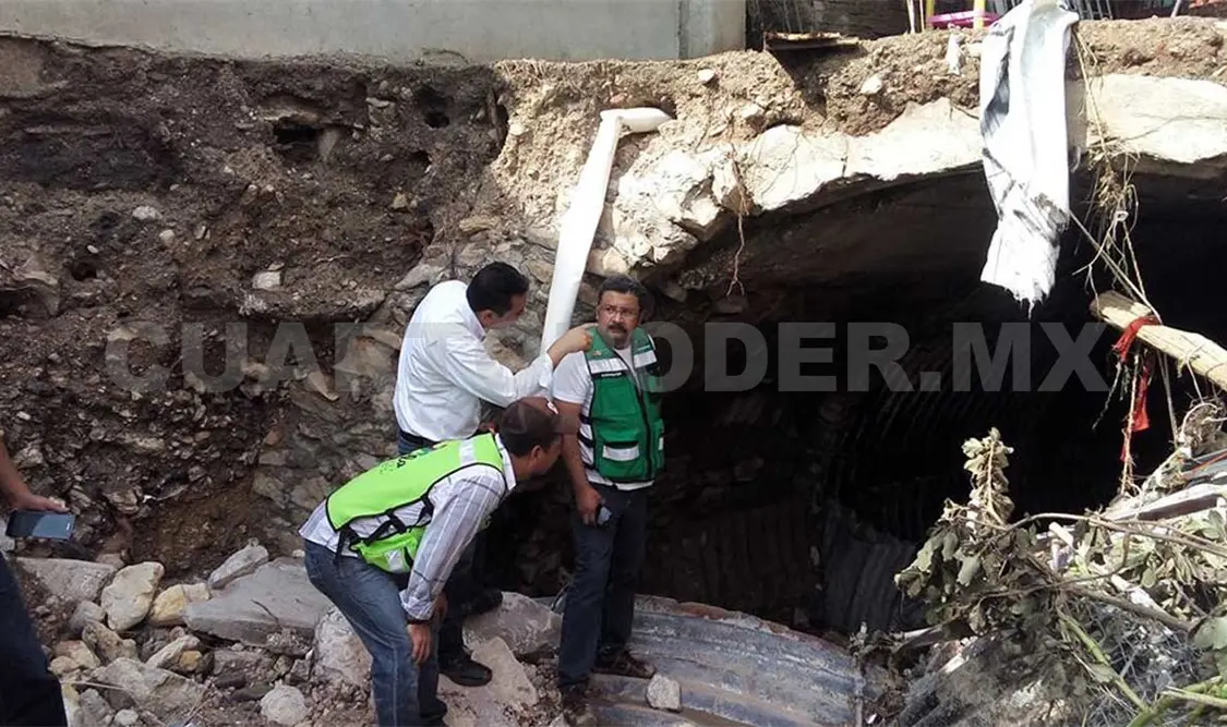 Se trabaja en estabilizar los suelos en zona afectada