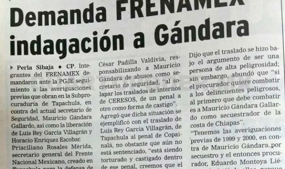 Frenamex de Tapachula demanda intervención en el caso de traslados injustificados de reos. Pablo Virgen / CP