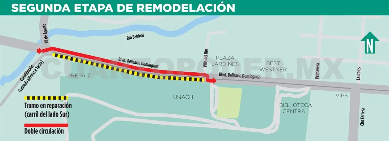 Iniciaron las obras sobre el Bulevar Belisario Domínguez