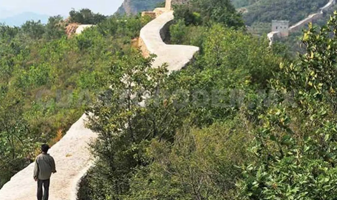 La parte de la Gran Muralla China afectada. Cortesía