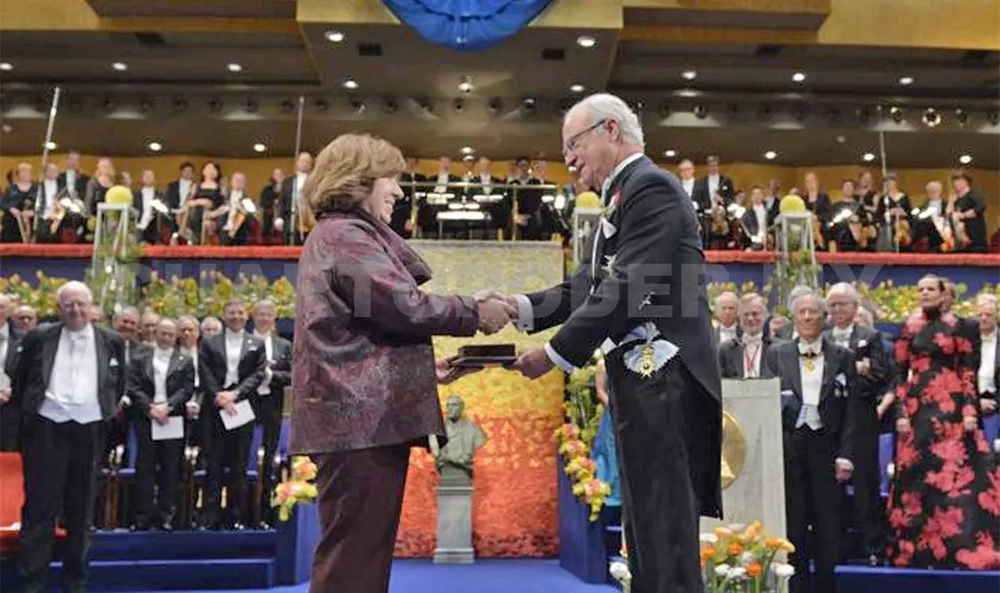 La periodista y escritora bielorrusa Svetlana Alexiévich recibió Premio Nobel de Literatura en 2015. Cortesía