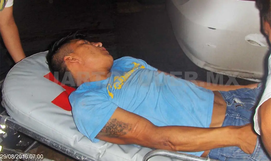 Cae de barda y termina hospitalizado