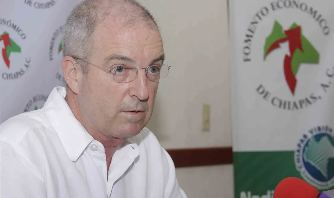 Fomento Económico de Chiapas rentó una sala y fue invitado en ese evento, no se pronunció en absoluto. Guillermo Ramos / CP.