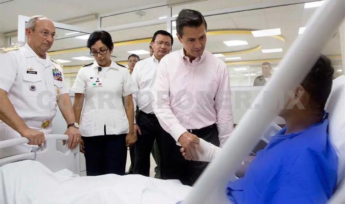 Peña Nieto visitó a soldados heridos