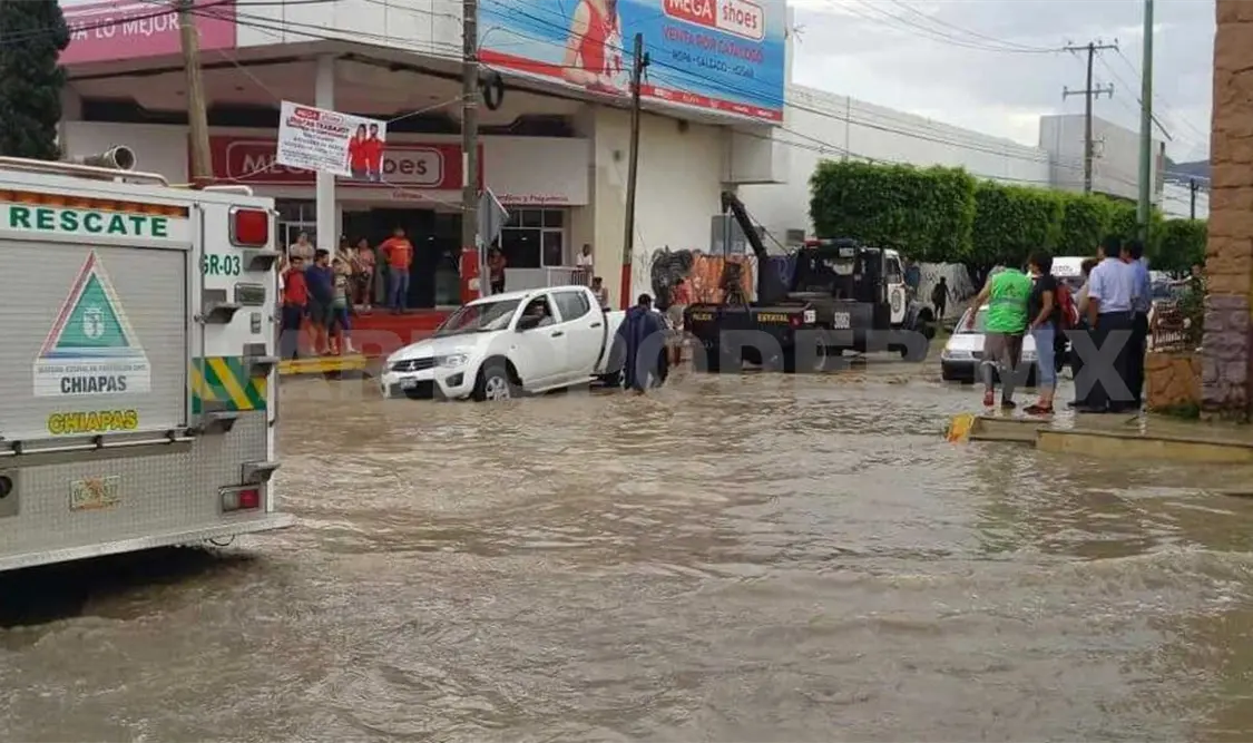 Fuertes lluvias en Tuxtla Gutiérrez