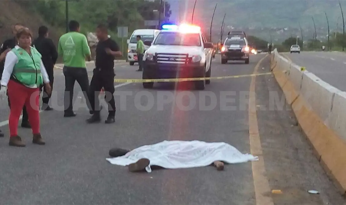 Muere peatón atropellado en la carretera