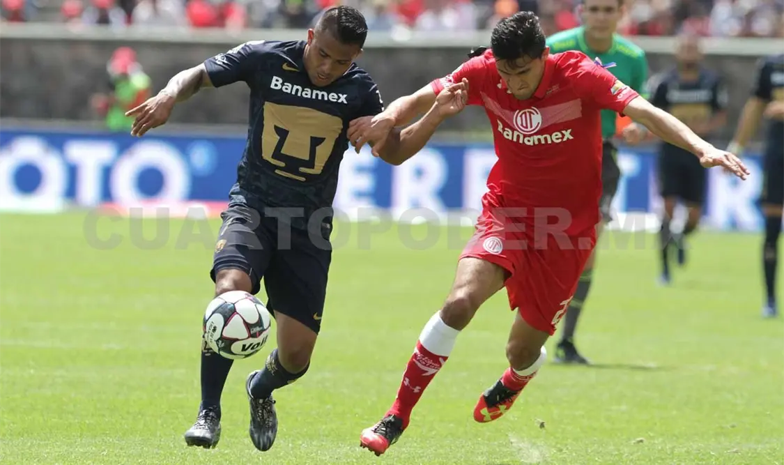 Toluca remonta para vencer 2-1 a Pumas