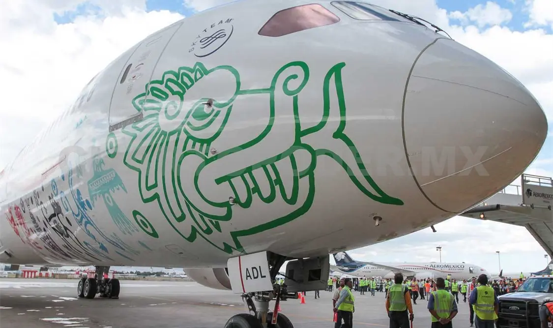 Presentaron el Boeing 787-9 Dreamliner “Quetzalcóatl”. Notimex