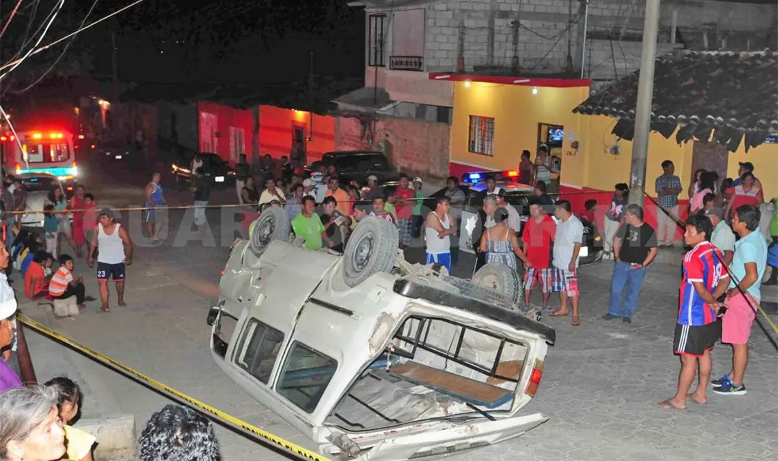 Volcadura en Chiapa de Corzo