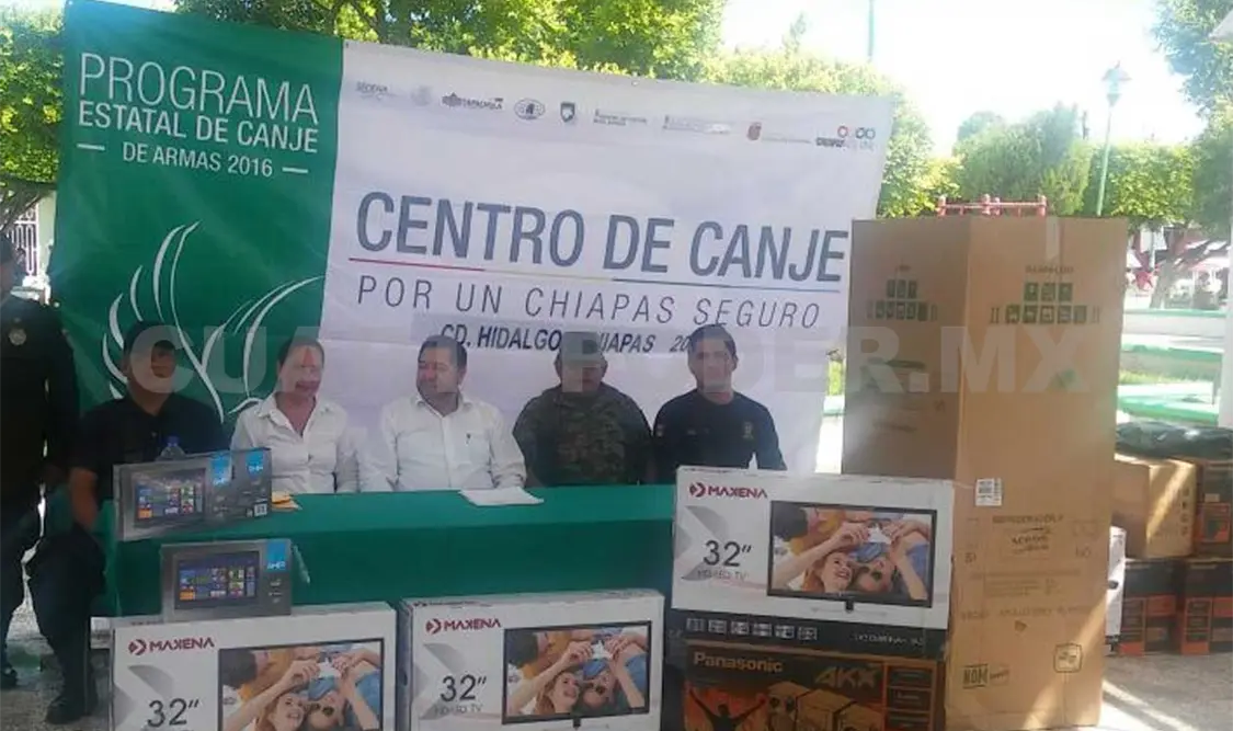 Emprenden campaña de canje de armas