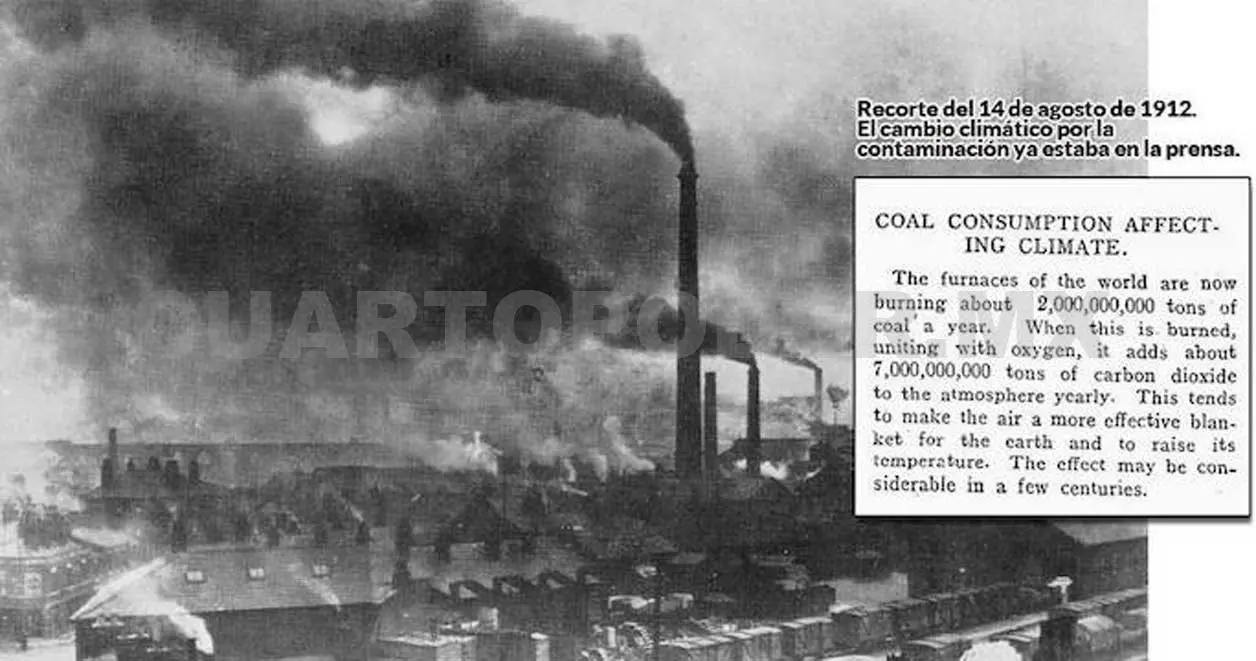 Recorte del periódico que habló por primera vez sobre el calentamiento global. Cortesía