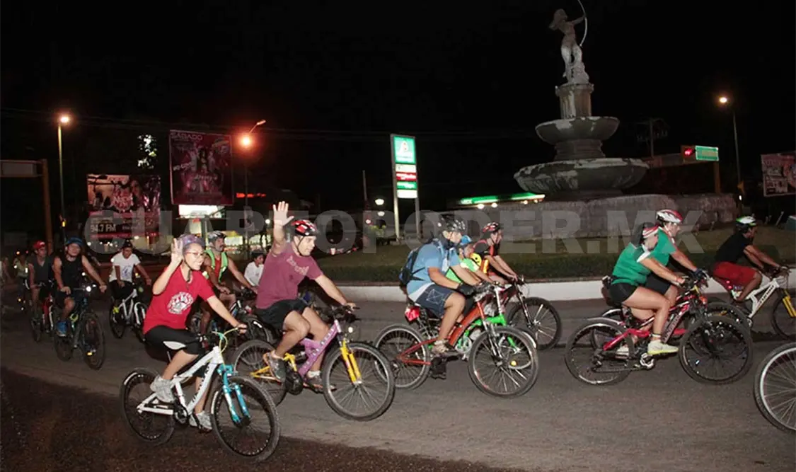 Tuxtla en Bici invita al Paseo Nocturno