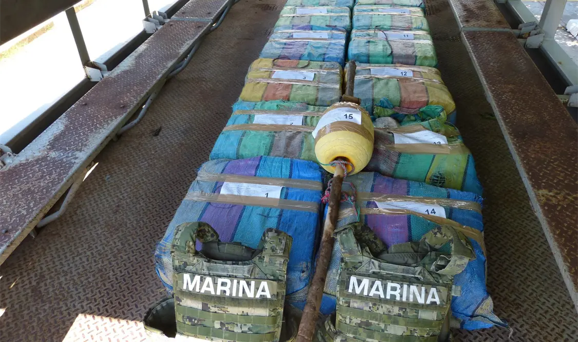 Armada de México asegura cocaína en Puerto Chiapas
