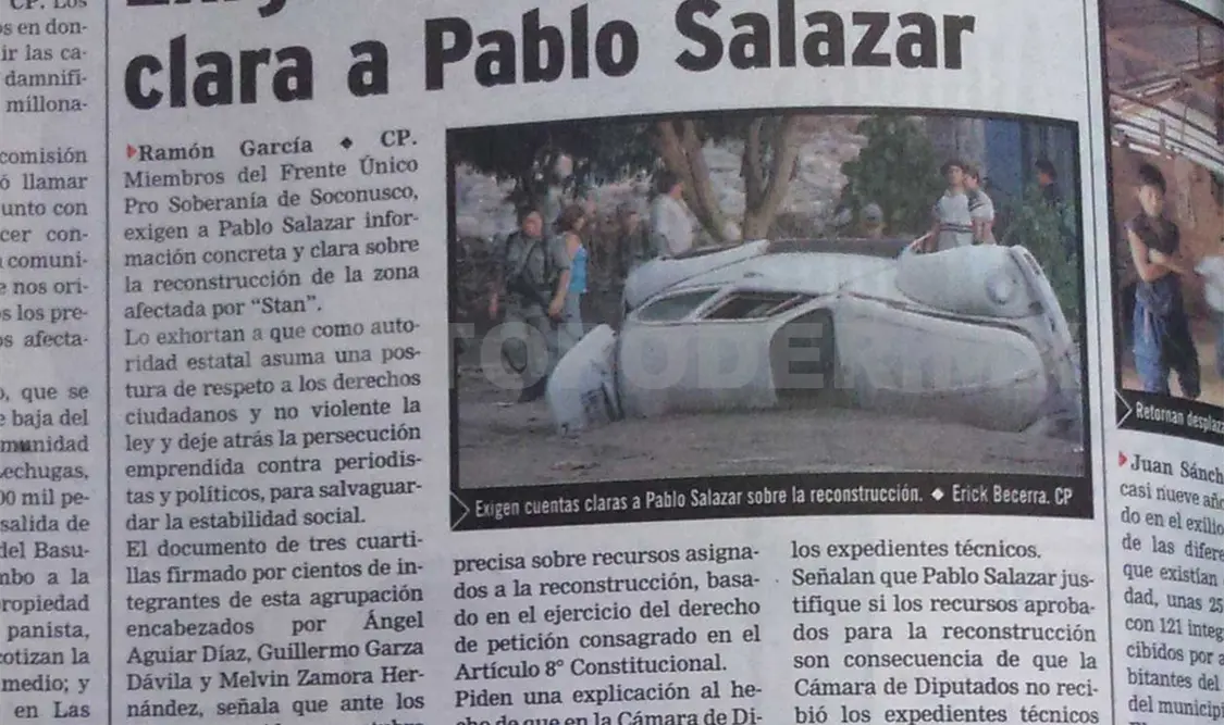 Afectados exhortaron al gobernador Pablo Salazar a que como autoridad estatal asuma una postura de respeto a los derechos ciudadanos. Ramón García / CP
