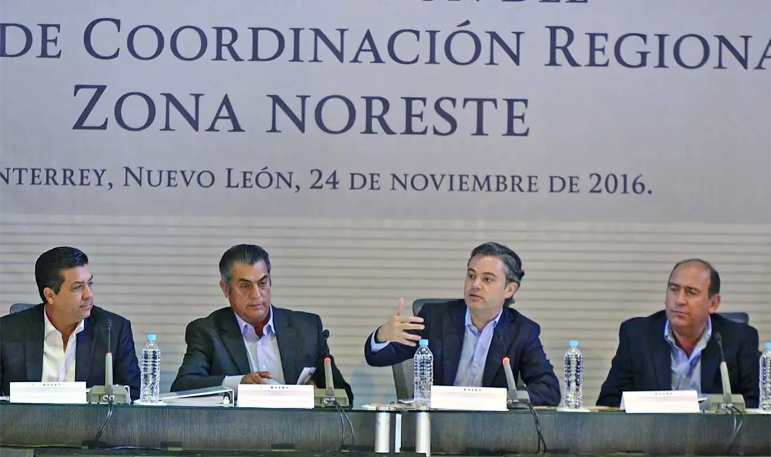 El secretario Nuño Mayer participó en la Tercera Reunión del Grupo de Coordinación Regional Zona Noreste. Notimex