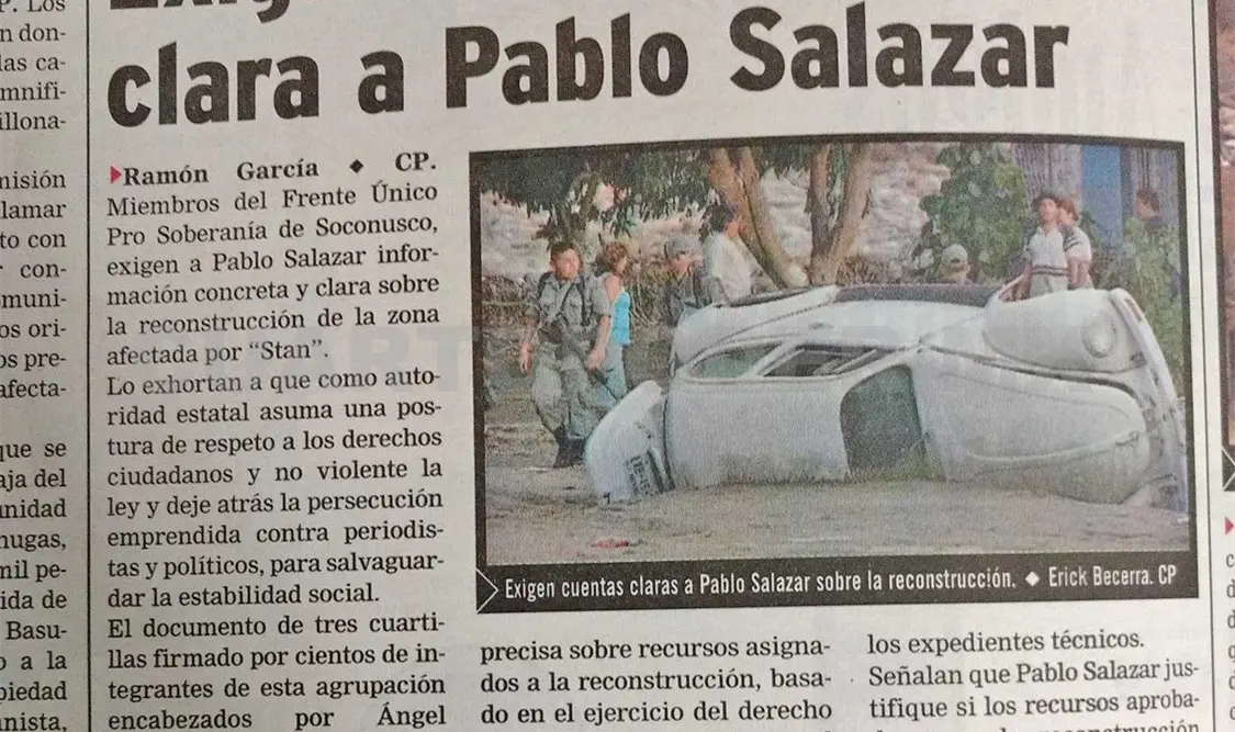 Afectados exhortaron al gobernador Pablo Salazar a que como autoridad estatal asuma una postura de respeto a los derechos ciudadanos. Ramón García / CP