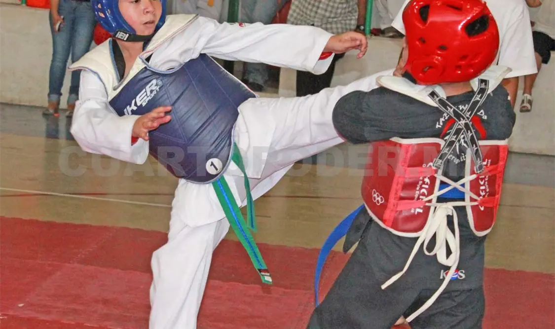 La Asociación Moo Duk Kwan Chiapas realizó la evaluación de sus atletas más pequeños. Cortesía