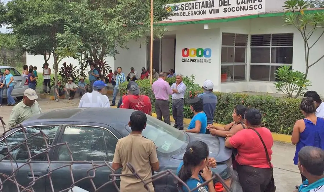Exigen a la Secretaría del Campo en Chiapas, que representa José Antonio Aguilar Bodegas, asumir su responsabilidad. CP
