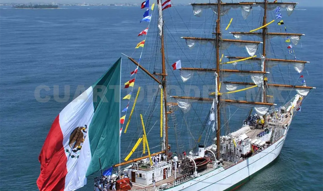 Buque Escuela Cuauhtémoc. Agencias