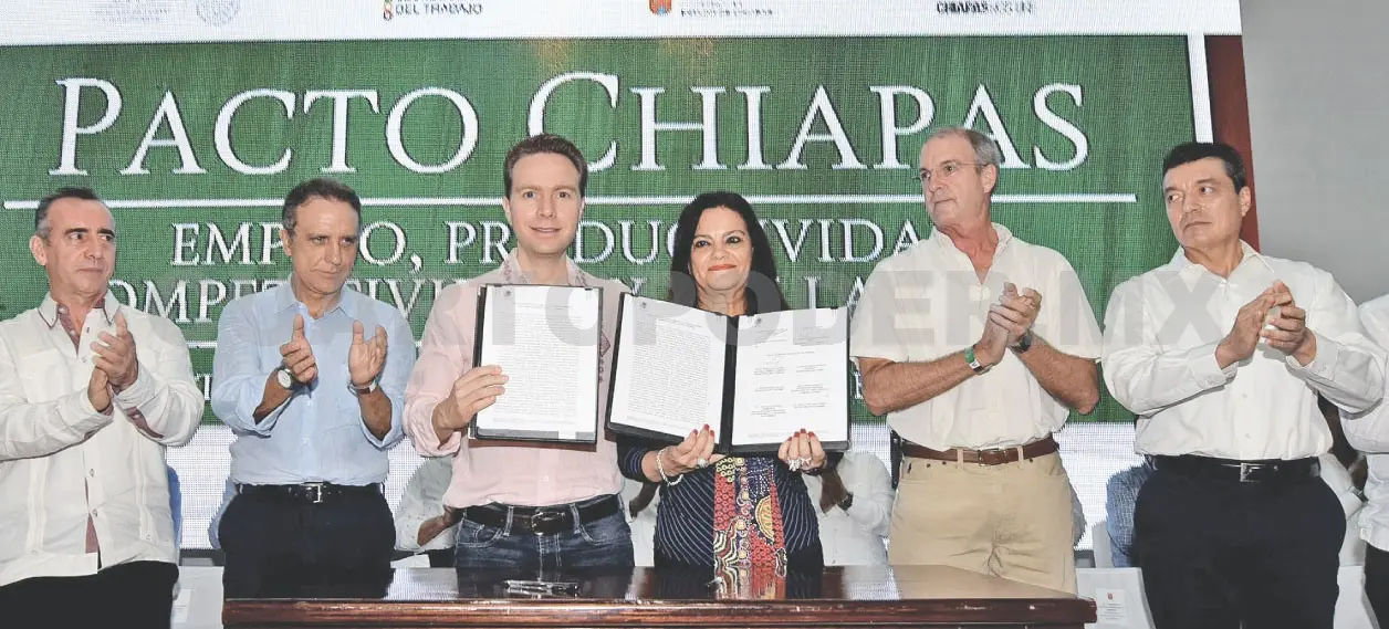 Firma Manuel Velasco Pacto por Chiapas