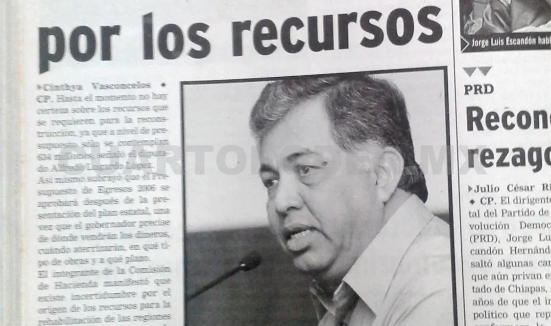 Publicación que exhibe el mal manejo de recursos durante el gobierno de Pablo Salazar. CP