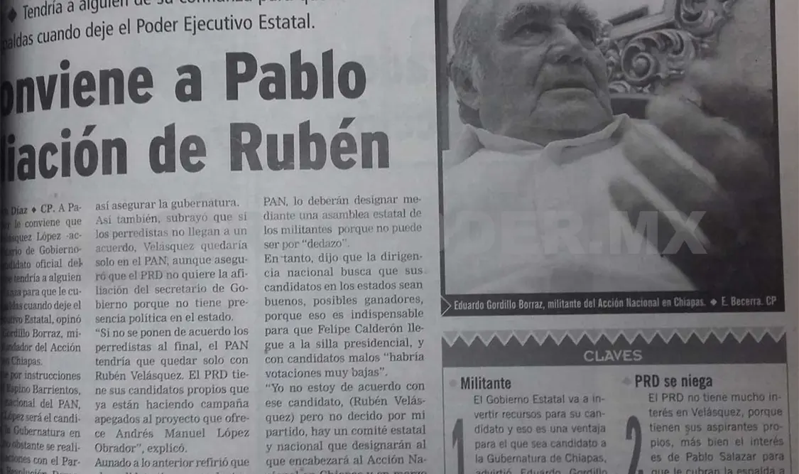 Siniestro pasado: Conviene a Pablo afiliación de Rubén