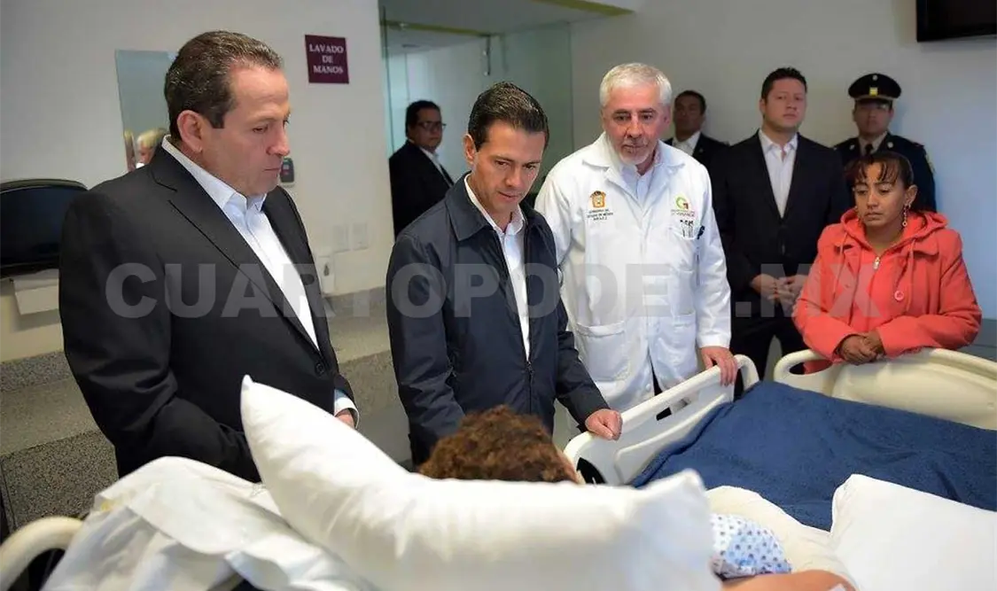 Visita EPN a heridos por explosión en Tultepec