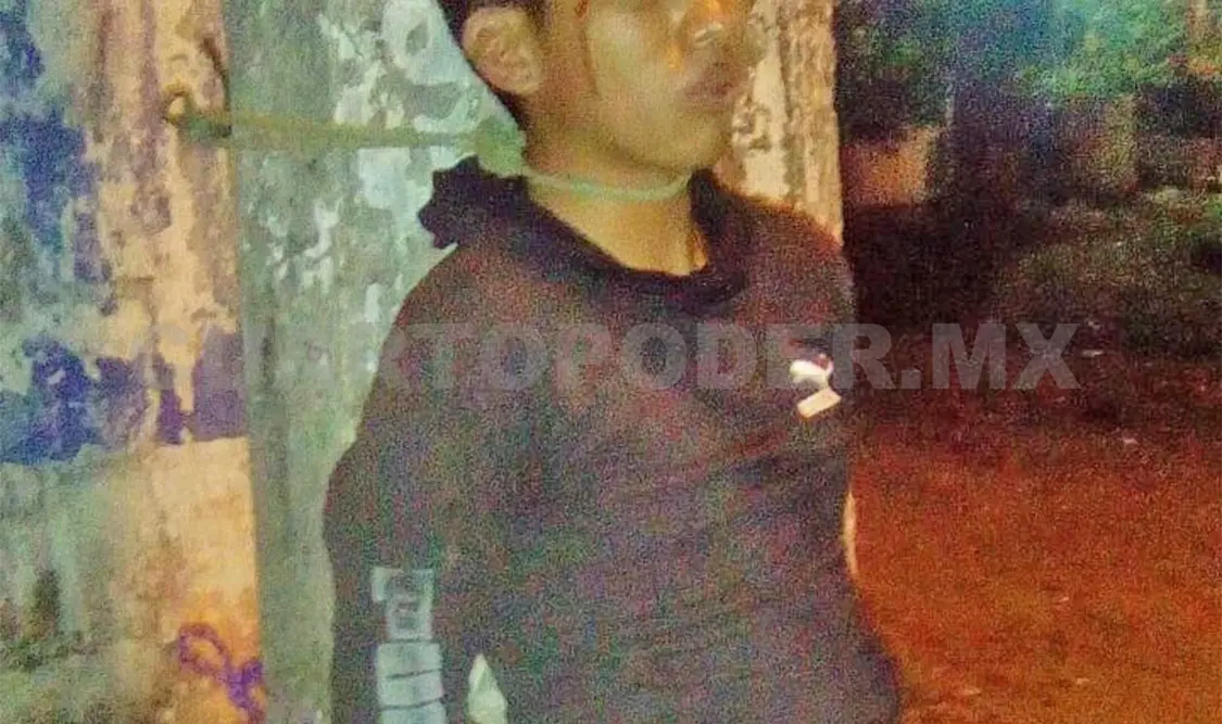 Detienen y amarran a poste a asaltante