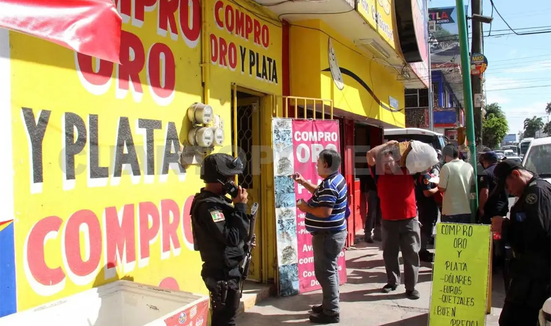 Asegura PGJE siete casas de empeño en Tuxtla
