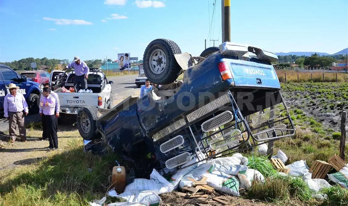 Volcadura en la Panamericana