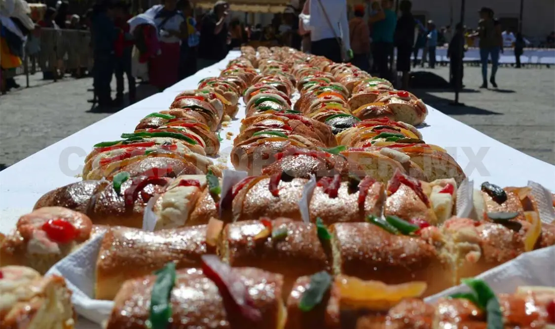 Elaboran Rosca de Reyes de más de 600 metros