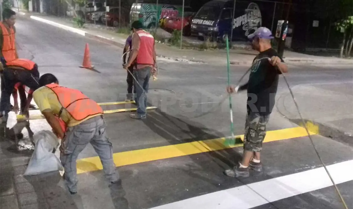 Los trabajos de mantenimiento y pintado de guarniciones, se realizarán en horario nocturno durante el mes de enero. CP
