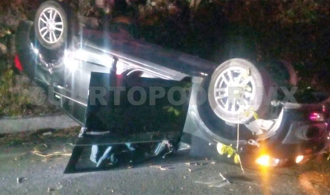 El accidente ocurrió sobre el tramo carretero Suchiapa-Tuxtla, a pocos metros de la capilla de Copoya. Rafael Cabrera / CP