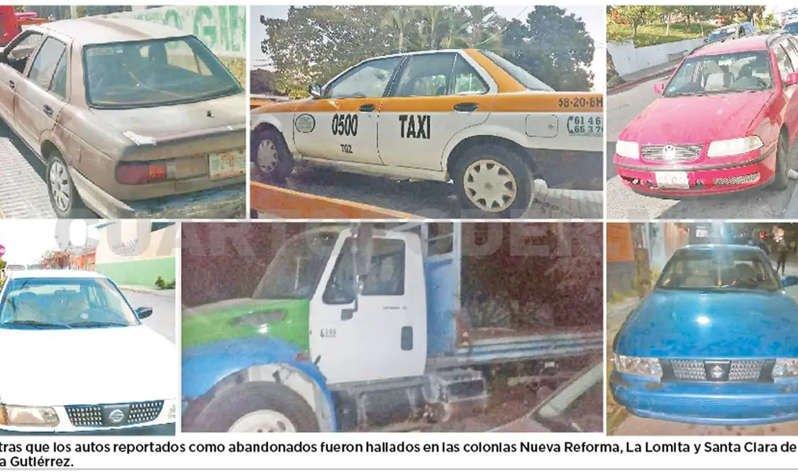 Hallan policías 8 vehículos robados