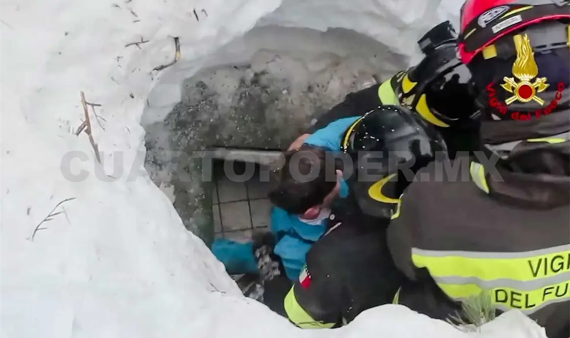 Sobreviven diez a la avalancha en hotel