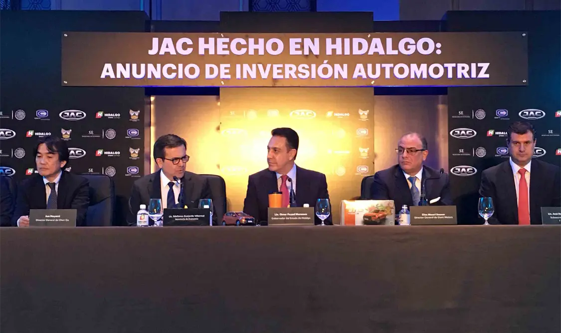 México, China y Japón invertirán cuatro mil mdp para ensambladora en Hidalgo